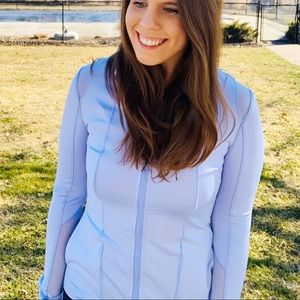 Lavendar zip up 90 degrees